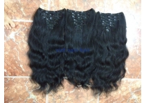 Soft, smooth and clean virgin  clip in natural wavy hair